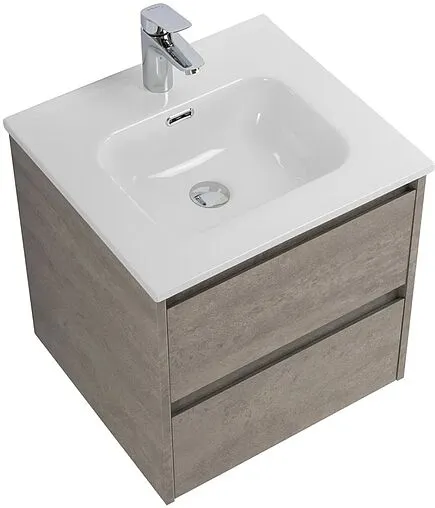 Тумба-умывальник подвесная BelBagno KRAFT 50 Cemento Grigio KRAFT-500-2C-SO-CG+BB500ETL