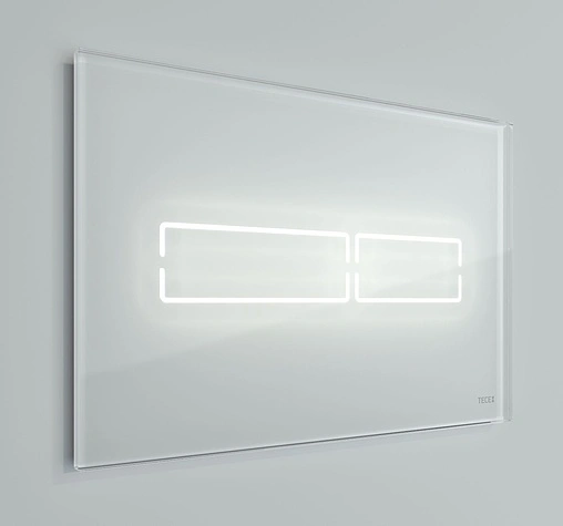 Клавиша смыва для унитаза сенсорная TECElux Mini 9240960 стекло/белый