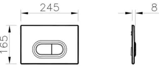 Клавиша смыва для унитаза VitrA Loop 740-0511 черный матовый