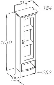 Шкаф Opadiris Риспекто 32 R белый матовый 00-00006082, 2