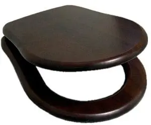 Крышка-сиденье для унитаза с микролифтом Kerasan Retro дерево/золото 108740 Крышка-сиденье для унитаза с микролифтом Kerasan Retro дерево/золото 108740, 1