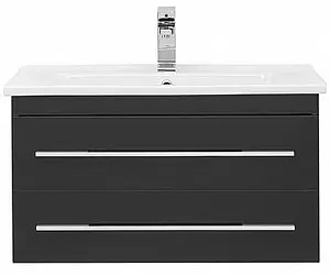 Тумба-умывальник подвесная Aquanet Верона N 75 чёрный 00186291+00182319, 3