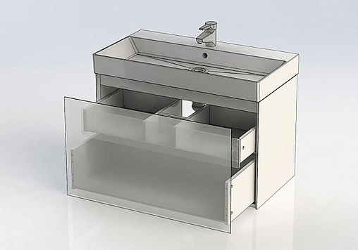 Тумба под умывальник подвесная Aquanet Нью-Йорк 85 орех 00203947