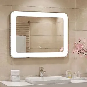 Зеркало с подсветкой Continent Velvette Led 80x60 с функцией Bluetooth белый ЗЛП933 Зеркало с подсветкой Continent Velvette Led 80x60 с функцией Bluetooth белый ЗЛП933, 2