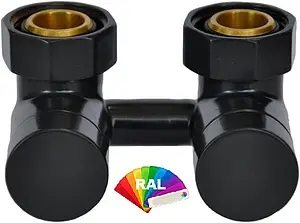 Узел нижнего подключения радиатора прямой М22x1.5 x ¾"ек Schlosser Exclusive инд.заказ по RAL 601000018.Ral Узел нижнего подключения радиатора прямой М22x1.5 x ¾"ек Schlosser Exclusive инд.заказ по RAL 601000018.Ral, 1