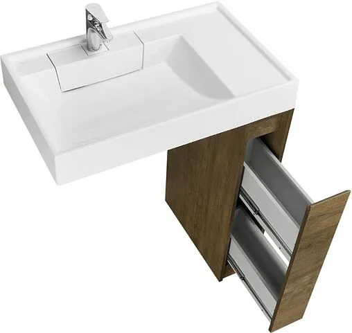 Тумба под умывальник напольная без фасада Aquaton Лондри 20 дуб кантри 1A267101LHDY0