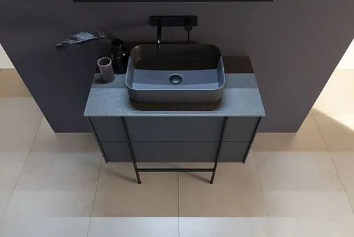 Тумба-умывальник подвесная Allen Brau Reality 80 антрацит 1.32005.AM+