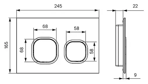 Клавиша смыва для унитаза IDDIS Unifix UNI04WBi77 белый матовый