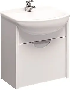 Тумба-умывальник подвесная Cersanit Basic 50 белый N-SZ-BAS-CE50+S-UM-CE50/1-w, 1