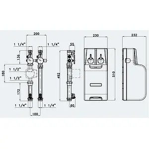 Насосный модуль с прямым контуром 1¼"н х 1¼"н Valtec Varimix VT.VAR11.G.07 без насоса Насосный модуль с прямым контуром 1¼"н х 1¼"н Valtec Varimix VT.VAR11.G.07 без насоса, 2