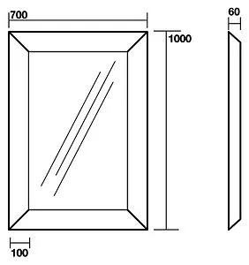 Зеркало Kerasan Retro 70 серебро 736502 Зеркало Kerasan Retro 70 серебро 736502, 2