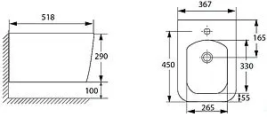 Биде подвесное Allen Brau Liberty белый 4.33010.20, 2