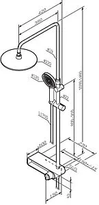 Душевая система со смесителем для душа Am.Pm X-Joy чёрный матовый F0785A622 Душевая система со смесителем для душа Am.Pm X-Joy чёрный матовый F0785A622, 2