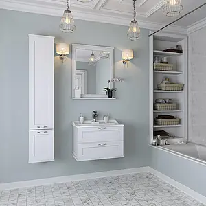 Тумба под умывальник подвесная Aquaton Леон 65 дуб белый 1A187001LBPS0, 3