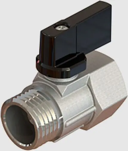 Кран шаровый мини ⅜"в x ⅜"н Elsen Mini EV93.3838