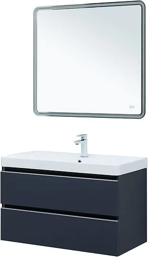 Тумба-умывальник подвесная Aquanet Вега 90 маренго 00329592+00323883