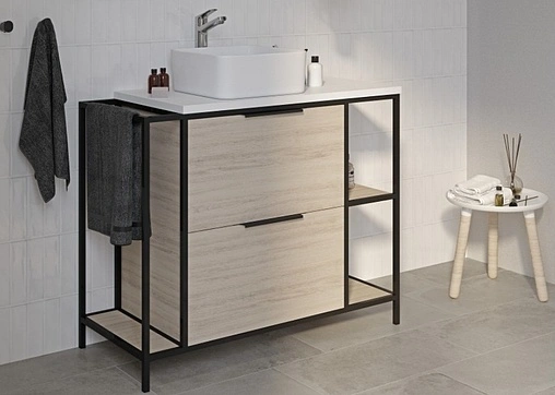 Тумба под умывальник напольная Cersanit Bosquet 100 дуб 63013