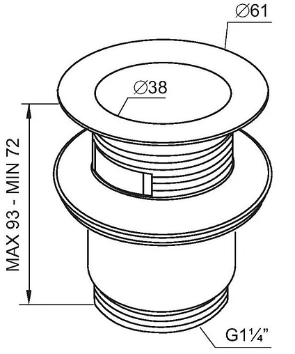 Выпуск автоматический для раковины с переливом SantecPro хром AQ135K Выпуск автоматический для раковины с переливом SantecPro хром AQ135K
