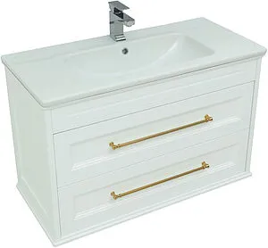 Тумба-умывальник Aquanet Бостон М 100 белый матовый 00243781+, 1