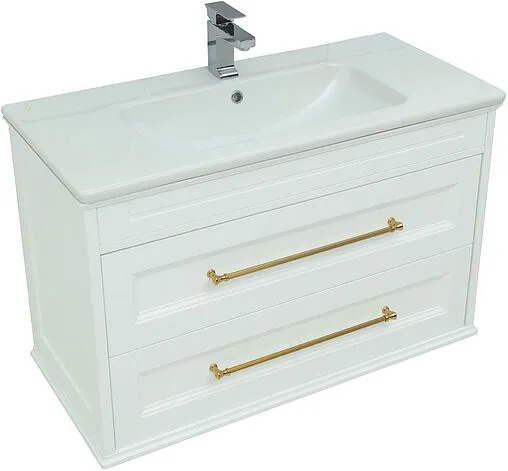 Тумба-умывальник Aquanet Бостон М 100 белый матовый 00243781+