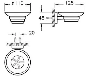 Мыльница VitrA Q-Line хром A44992 Мыльница VitrA Q-Line хром A44992, 2