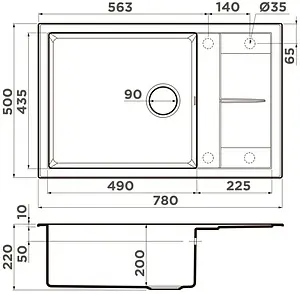 Мойка кухонная Omoikiri Sumi 78-LB-GR leningrad grey 4993563, 2
