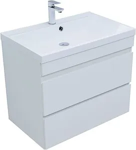 Тумба-умывальник подвесная Aquanet Нота New 75 белый глянец 00335418+00281221 Тумба-умывальник подвесная Aquanet Нота New 75 белый глянец 00335418+00281221, 5