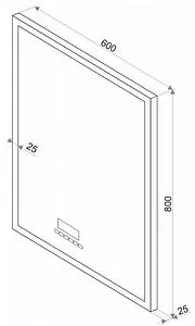 Зеркало с подсветкой Continent Sevilla Led 60x80 с музыкальным блоком, с подогревом белый ЗЛП178, 2