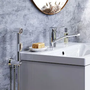 Смеситель для раковины с гигиеническим душем Damixa Jupiter хром 770230001 Смеситель для раковины с гигиеническим душем Damixa Jupiter хром 770230001, 3