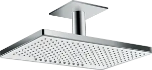 Лейка верхнего душа с потолочным креплением Hansgrohe Rainmaker Select 460 2jet белое стекло/хром 24004400, 1