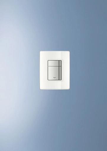 Клавиша смыва для унитаза Grohe Skate Cosmopolitan Glass 38845LS0 кнопки/хром глянцевый, панель/стекло белый