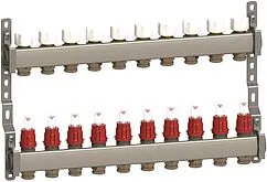 Группа коллекторная с расходомерами 10 отводов 1"в/в x ¾"ек General Fittings CX RBR91612401000 Группа коллекторная с расходомерами 10 отводов 1"в/в x ¾"ек General Fittings CX RBR91612401000