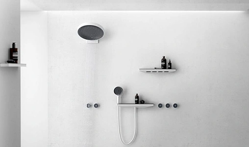 Плечевой душ с полкой Hansgrohe Rainfinity 500 1jet белый матовый/графит 26243700