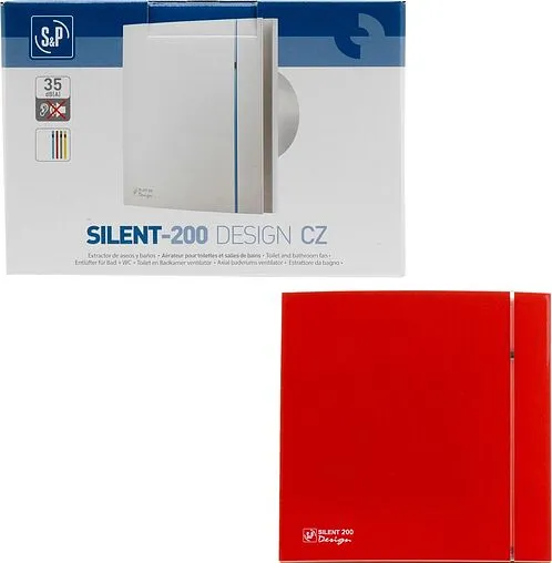 Вентилятор вытяжной Soler &amp; Palau SILENT-200 CZ RED DESIGN 4C