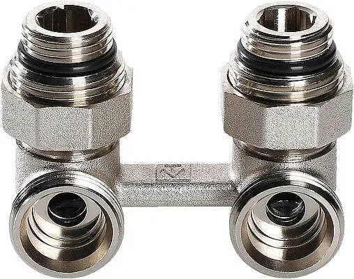 Узел нижнего подключения радиатора угловой ¾&quot;ек x ¾&quot;ек (½&quot;н) Valtec VT.345.KNA.E04