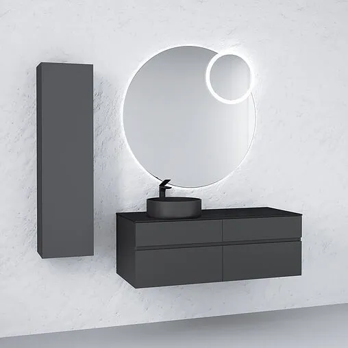 Тумба-умывальник подвесная Raval Decent 120 антрацит Dec.01.120/P/A/RL