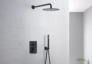 Душевая система со смесителем для душа Aquatek Оберон чёрный матовый AQ1272MB Душевая система со смесителем для душа Aquatek Оберон чёрный матовый AQ1272MB, 3