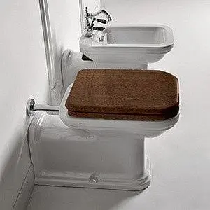 Крышка-сиденье для унитаза с микролифтом Kerasan Waldorf noce/хром 418840 Крышка-сиденье для унитаза с микролифтом Kerasan Waldorf noce/хром 418840, 2