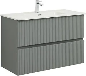 Тумба-умывальник Aquanet Джейн 100 мисти грин 00313320+, 1