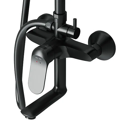 Душевая система со смесителем для ванны Am.Pm Sunny чёрный матовый F0785C922 Душевая система со смесителем для ванны Am.Pm Sunny чёрный матовый F0785C922