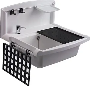 Набор решёток и крючков для раковины Sanit  черный 60.006.00..0000, 3