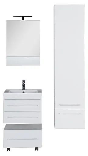 Шкаф-зеркало Aquanet Нота 58 L белый 00165370