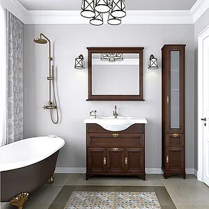 Шкаф-пенал напольный Aquaton Идель 35 R дуб шоколадный 1A198003IDM8R, 4