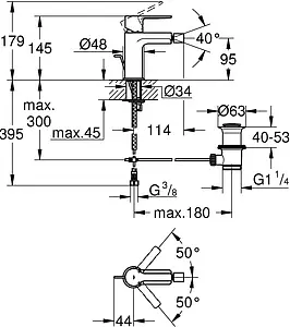 Смеситель для биде Grohe Lineare New хром 33848001, 2