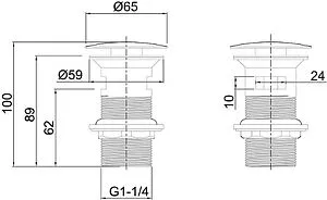 Выпуск автоматический для раковины с переливом Allen Brau Priority Round белый матовый 5.31023-21 Выпуск автоматический для раковины с переливом Allen Brau Priority Round белый матовый 5.31023-21, 2