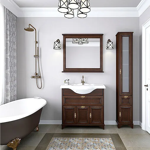 Шкаф-пенал напольный Aquaton Идель 35 R дуб шоколадный 1A198003IDM8R