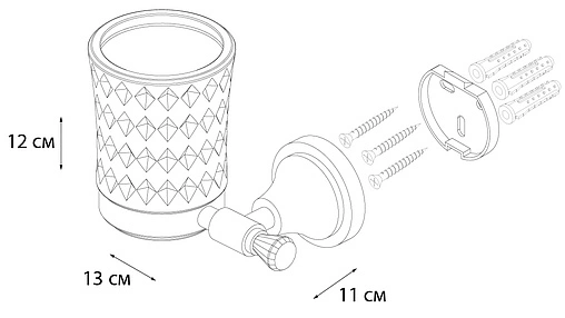 Стакан Sofita Crystal хром SF-35006