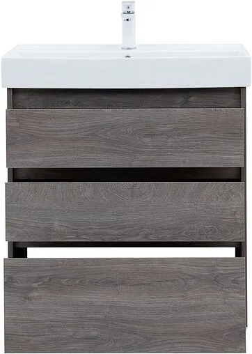 Тумба-умывальник напольная Aquanet Nova Lite 75 дуб рошелье 00302473+00242338