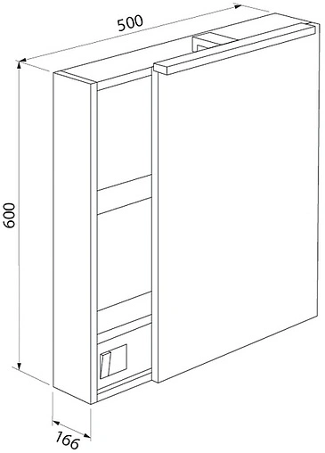 Шкаф-зеркало IDDIS Mirro 50 белый/дерево MIR5000i99
