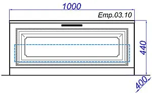 Комод подвесной Aqwella Empire 100 белый Emp.03.10/W, 2